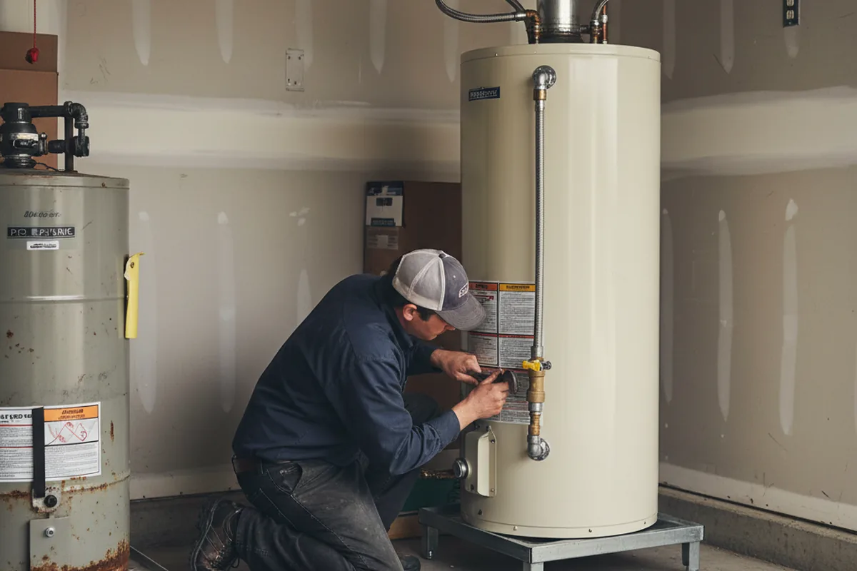Water heater and shutoff valve replacement in Moravian Falls